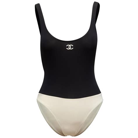 chanel bikini black and white|Chanel bathing suits.